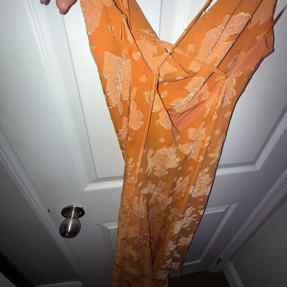 Hello Molly Floral Orange Backless Dress - Picture 2 of 5